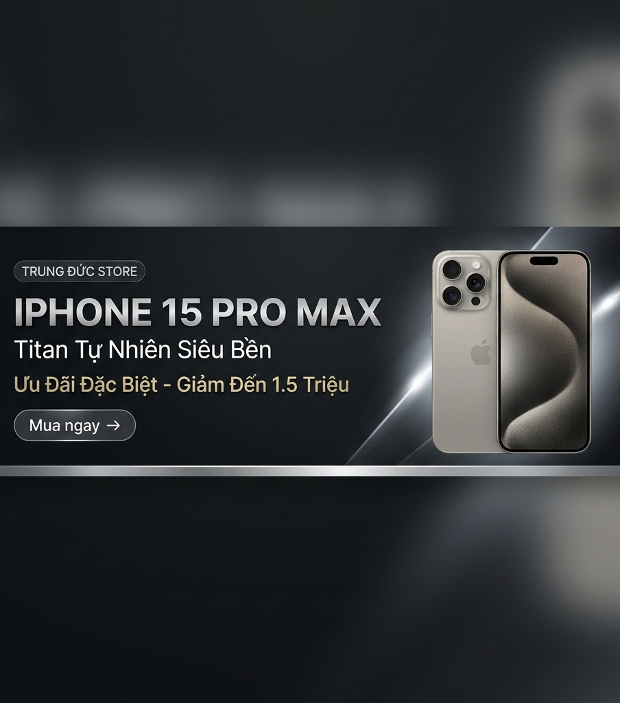 iPhone 15 Pro Max - Titan Tự Nhiên Siêu Bền